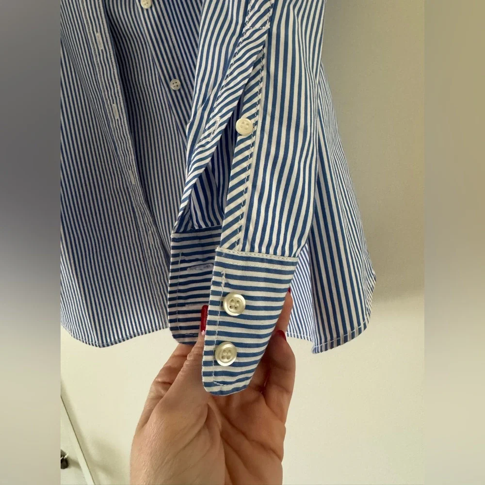 J. by J. Crew women’s striped classic button-up shirt in cotton poplin, size S - Picture 6 of 9